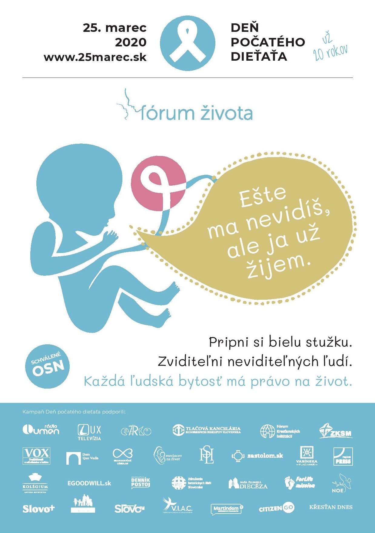 Rozbieha sa 20. ročník kampane Deň počatého dieťaťa