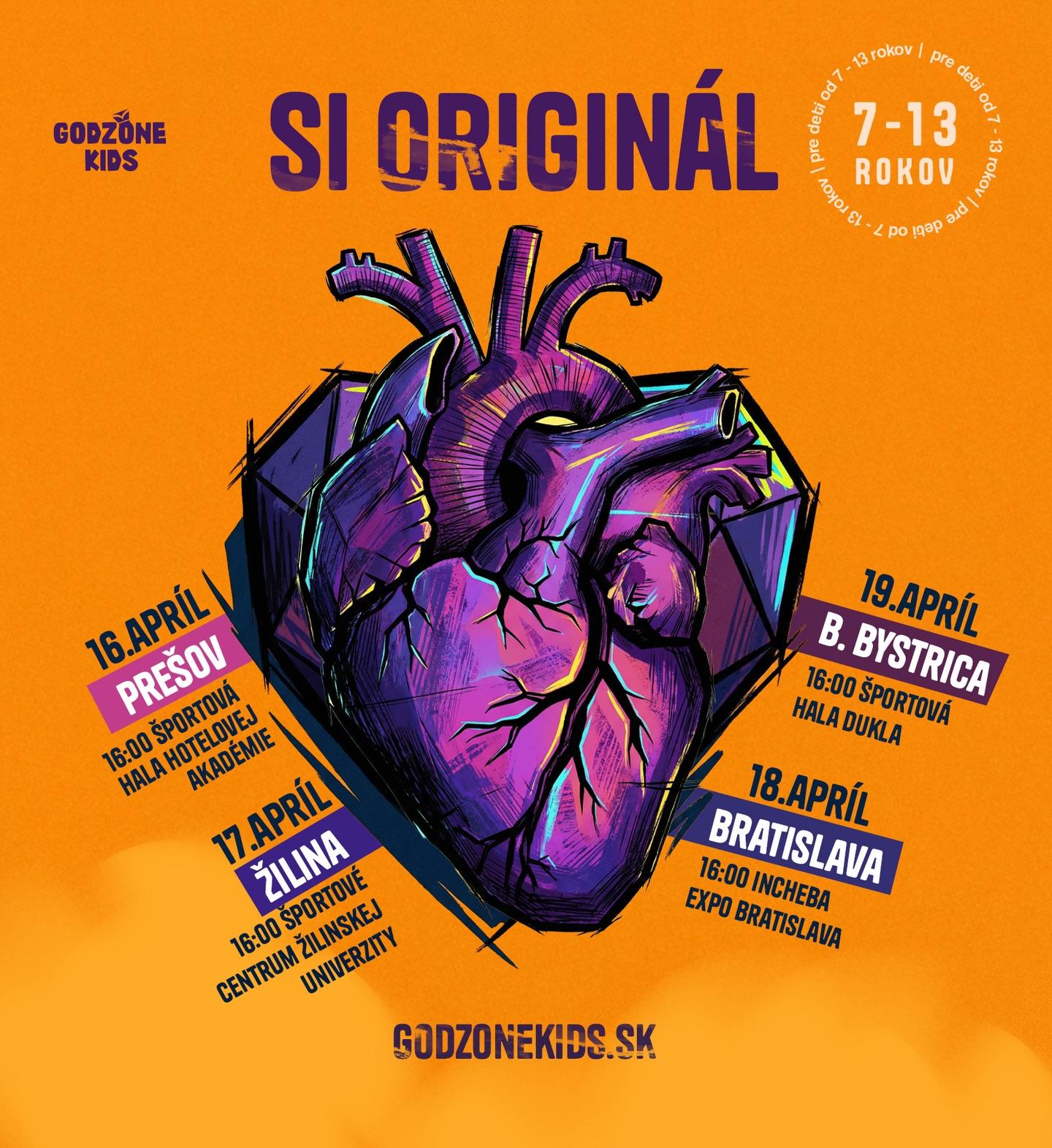 Godzone Kids Tour 2026 prichádza do štyroch miest. Vstup je zdarma, témou je „SI ORIGINÁL“